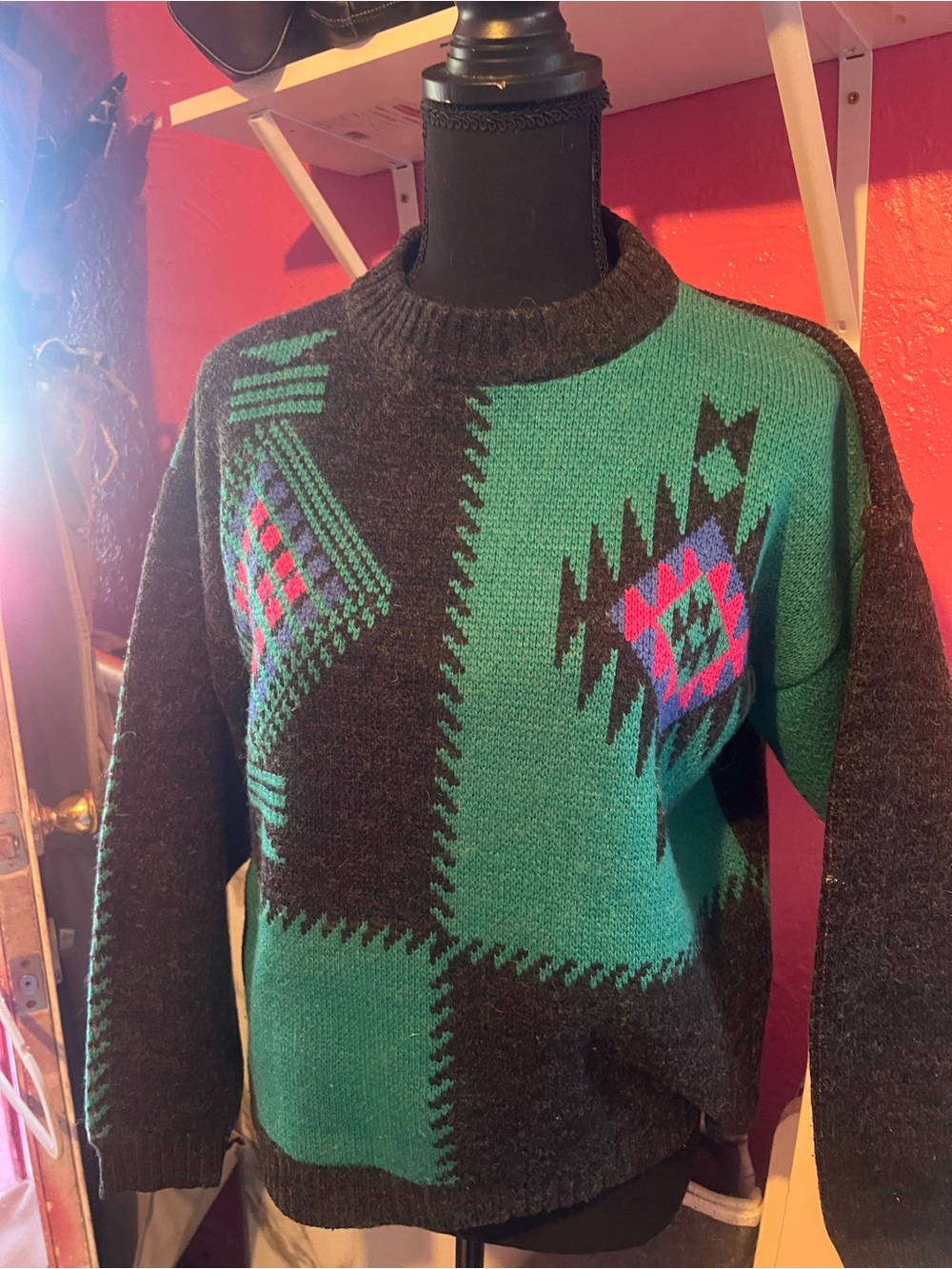 Vintage Paris spots club sweater